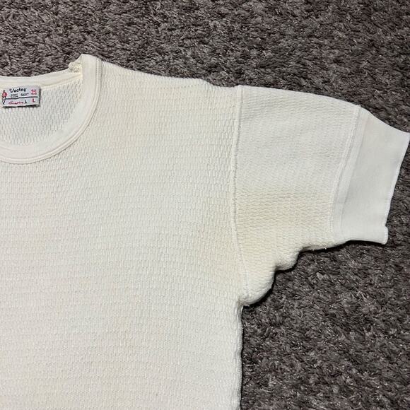 Vintage Jockey Coopers Thermal Shirt 40s 50s Short Sleeve Made in USA Womens L - Picture 5 of 10